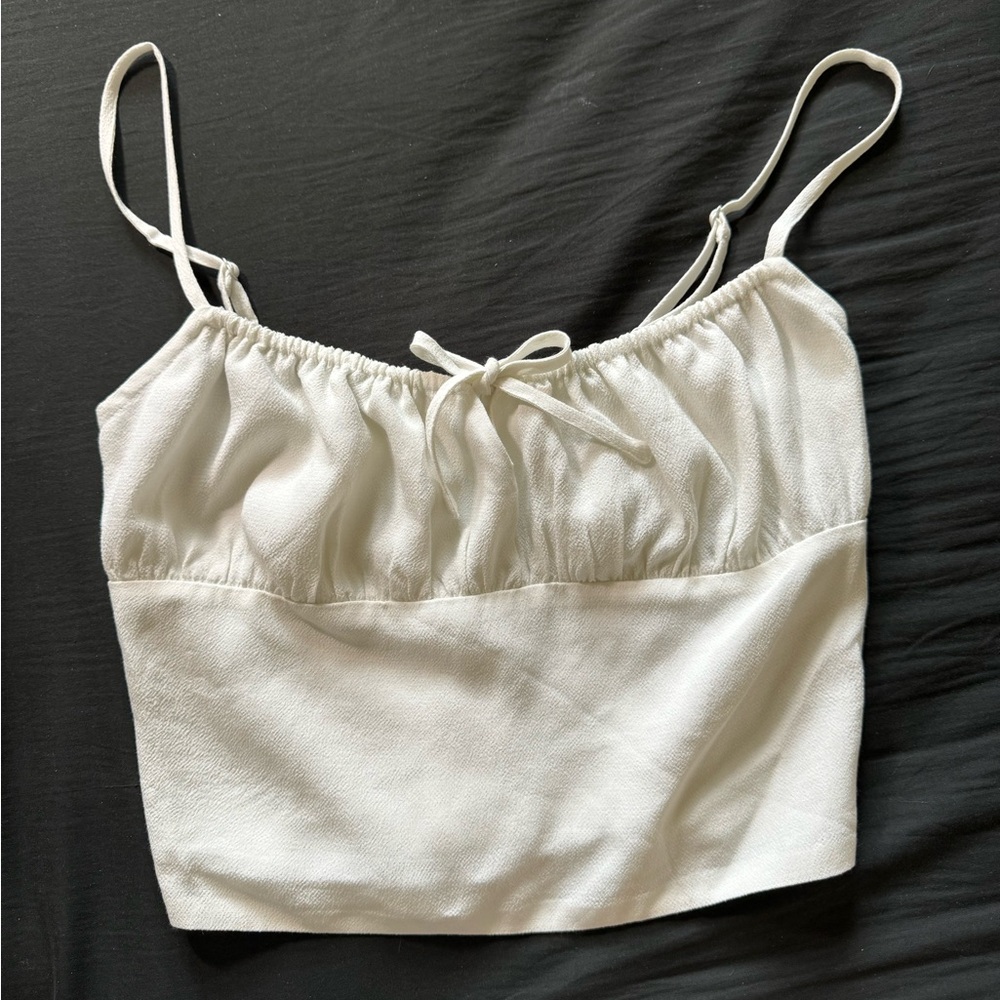 Aritzia White/cream Bustier tank top